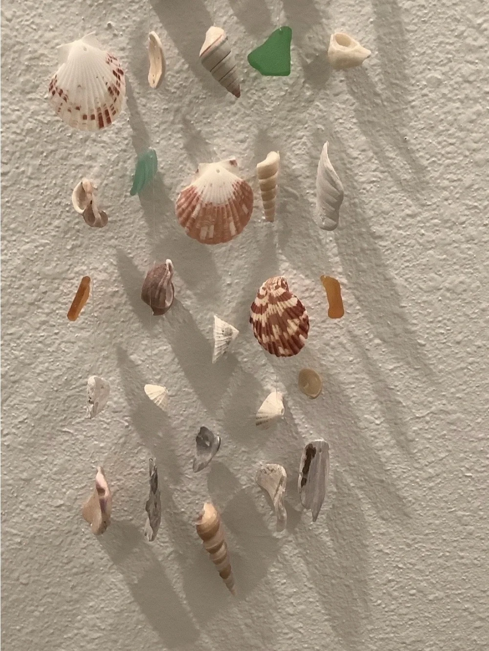 Driftwood Art, Seashell & Sea Glass Wind Chime/Mobile, Coastal Art